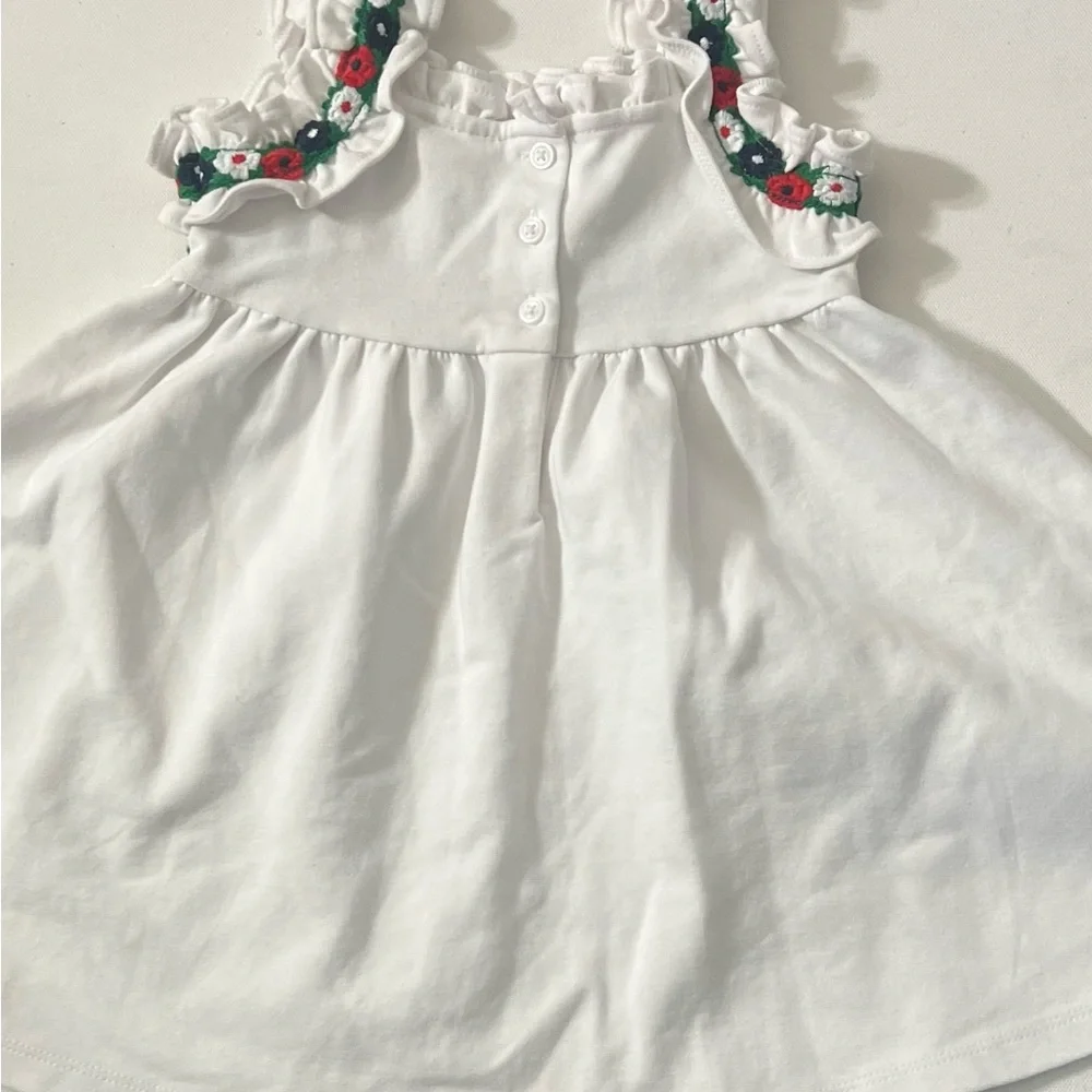 Janie And Jack Crochet Floral Trim Ponte Dress - Picture 2 of 5